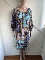 Only-M jurk maat L blauw print klokken multicolor, Kleding | Dames, Jurken, Only-M, Blauw, Maat 42/44 (L), Ophalen of Verzenden