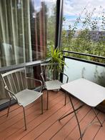 Tuinset - Tafel en 2 stoelen, Ophalen, Gebruikt, Metaal, Inklapbaar