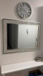 Zilveren spiegel met steentjes, Huis en Inrichting, Woonaccessoires | Spiegels, Ophalen, 100 tot 150 cm, Zo goed als nieuw, 75 tot 100 cm