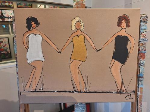 Schilderij van C.M. Leushuis 40x50, Antiek en Kunst, Kunst | Schilderijen | Modern, Ophalen of Verzenden