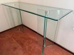 Glazen sidetable, Huis en Inrichting, Tafels | Sidetables, Ophalen, Gebruikt, 100 tot 150 cm, Glas