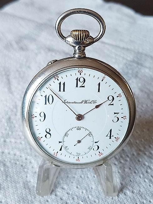Zilveren IWC Schaffhausen uit 1916, Sieraden, Tassen en Uiterlijk, Horloges | Antiek, Zakhorloge, Overige merken, Zilver, 1900 tot 1930