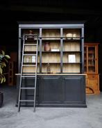 Hoge zwarte Boekenkast | Mini Bibliotheek | Winkelkast #2425, Niet ingevuld, 200 cm of meer, 150 tot 200 cm, Niet ingevuld