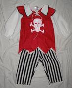 Leuk rood/zwart/wit PIRAAT/ZEEROVER/PIRATEN pak - Halloween, Ophalen, Gebruikt, 110 t/m 116, Jongen of Meisje