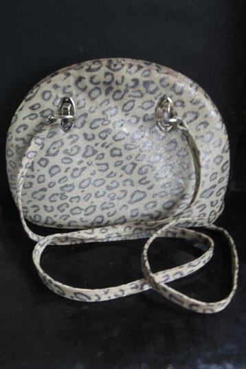 Zilver luipaard print Italiaanse designer Baldan leren tas beschikbaar voor biedingen