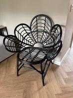 Zwarte rotan lotus stoel, Huis en Inrichting, Stoelen, Ophalen, Zo goed als nieuw, Zwart, Eén