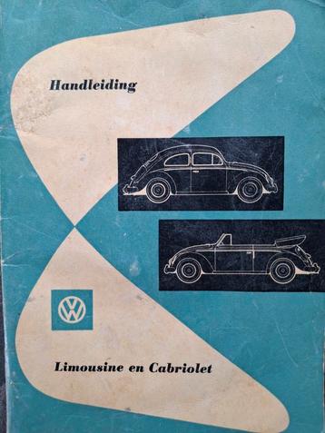Volkswagen ovaal handleiding limousine en cabriolet 1956 VW  beschikbaar voor biedingen