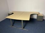 Bureau Ahrend Mehes duo-set (elektrisch), ahorn blad, Ophalen, Elektrisch, Gebruikt, Bureau