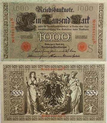 Duitsland Reichsbanknote 1000 Mark 1910 546K