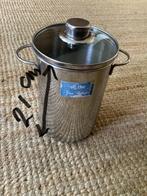 Aspergepan, RVS smalle hoge pan Le Chef, ook voor inductie., Gebruikt, Rvs, Keramische plaat, Ophalen