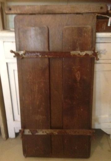 Brocante oude houten broekenpers / pers beschikbaar voor biedingen