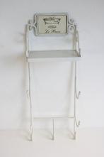 Metalen brocante handdoekenrek, Huis en Inrichting, Badkamer | Badtextiel en Accessoires, Verzenden, Gebruikt, Wit, Handdoekenrek