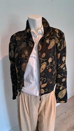 Erny van Reijmersdal kort jasje zwart met goud, Kleding | Dames, Jasjes, Kostuums en Pakken, Verzenden, Zo goed als nieuw, Maat 42/44 (L)