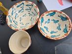 Keramieken schalenset van tuinvogels, Ophalen of Verzenden