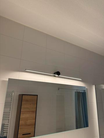 Moderne Wandlamp IP44 - Mat Zwart, 90cm, LED beschikbaar voor biedingen