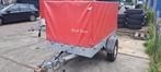 Enkelasser trailertje 750kg met huif, Ophalen, Gebruikt