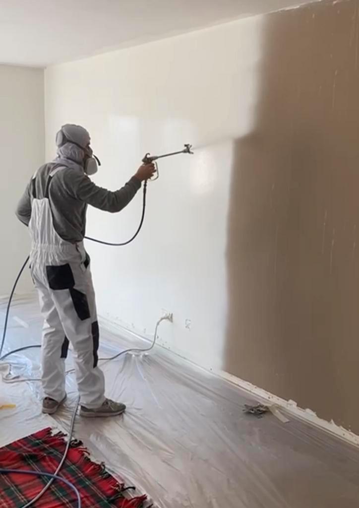 Latex spuiten vanaf 4,50€ per m2, Doe-het-zelf en Verbouw, Verf, Beits en Lak, Nieuw, Wit, Ophalen of Verzenden