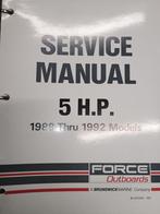 Force 5 PK Buitenboordmotor Service Manual 1988-1992, Watersport en Boten, Ophalen of Verzenden, Gebruikt, Boek of Waterkaart