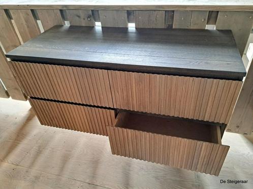 Groovy badkamermeubel 4 laden OP MAAT GEMAAKT, Doe-het-zelf en Verbouw, Sanitair, Nieuw, Wastafel, Ophalen of Verzenden