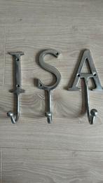 Kapstokhaken letters ISA, Wandkapstok, Ophalen of Verzenden, Zo goed als nieuw, Minder dan 100 cm
