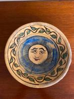 Antiek Aardewerk Bord met Zon Afbeelding, Antiek en Kunst, Verzenden