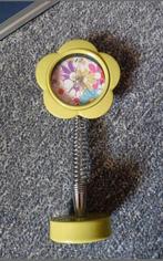 Klokje in bloemvorm op veer hoogte 32cm, Ophalen of Verzenden, Zo goed als nieuw, Analoog, Wekker of Tafelklok
