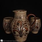 Marzi & Remy zoutglazuur karaf met kopjes, Antiek en Kunst, Antiek | Keramiek en Aardewerk, Ophalen of Verzenden