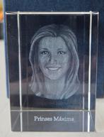 3D Hologram glazen kubus - Prinses Maxima, Verzamelen, Ophalen of Verzenden, Nieuw, Nederland, Overige typen