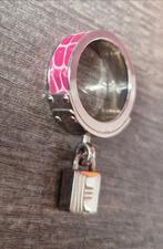 Hermes Kelly sjaal ring/sluiting zilver en roze krokodil, Hermes, Verzenden, Zo goed als nieuw, Sjaal