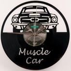 Muscle car Mustang auto vinyl klok wanddeco wand decoratie, Nieuw, Ophalen of Verzenden, Wandklok