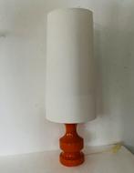 Space Age tafellamp met oranje glazen voet, Huis en Inrichting, Lampen | Tafellampen, Glas, Space Age, Gebruikt, Ophalen of Verzenden