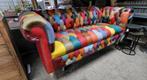 Chesterfield bank patchwork Delta Chesterfield Collection, Ophalen, Gebruikt, 75 tot 100 cm