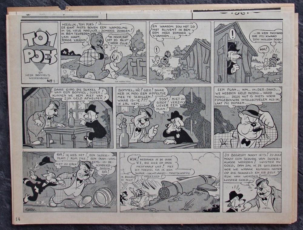 Tom Poes en Heer Bommel's Weddenschap 1947 - Vrije Nederland, Verzenden, Olivier B, Bommel en Tom Poes, Zo goed als nieuw, Overige typen