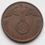 2 Reichspfennig 1938F Nazi Duitsland Oude Munt WWII Swastika, Verzamelen, Militaria | Tweede Wereldoorlog, Duitsland, Ophalen of Verzenden