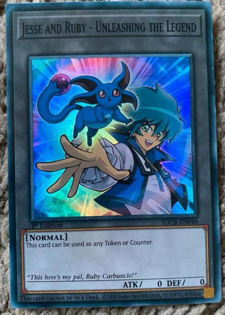Yu-Gi-Oh! Jesse and Ruby Token Promo !, Hobby en Vrije tijd, Verzamelkaartspellen | Yu-gi-Oh!, Zo goed als nieuw, Losse kaart