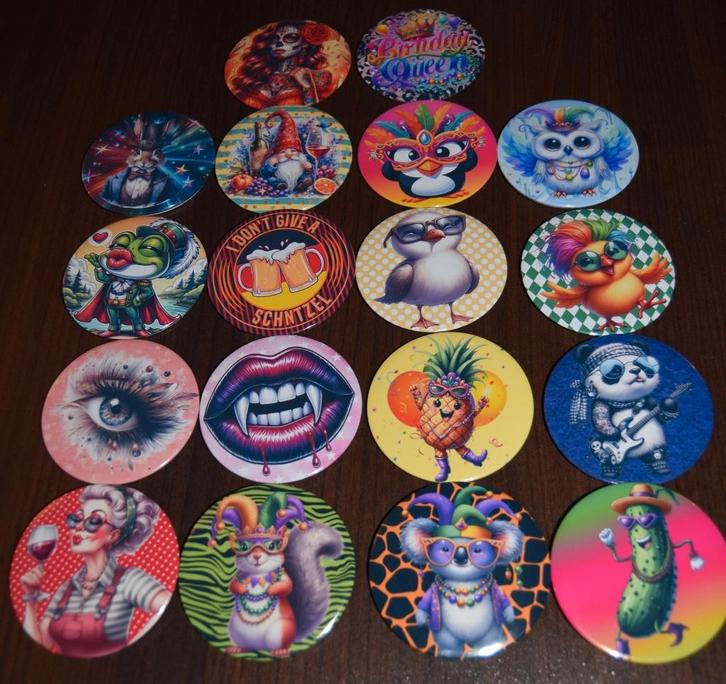 button XL 1,25 pst ook eigen afbeelding tekst logo foto kan, Verzamelen, Speldjes, Pins en Buttons, Nieuw, Button, Overige onderwerpen