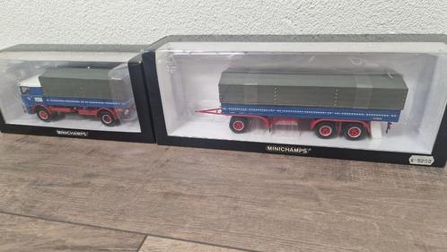 Bussing LU11_16 mit Kaessbohrer 3-achse Pritschen anhanger, Hobby en Vrije tijd, Modelauto's | 1:43, Zo goed als nieuw, Bus of Vrachtwagen