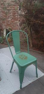 Onverwoestbare tuinstoelen staal groen frans bistro brocante, Tuin en Terras, Tuinstoelen, Ophalen of Verzenden, Gebruikt, Metaal