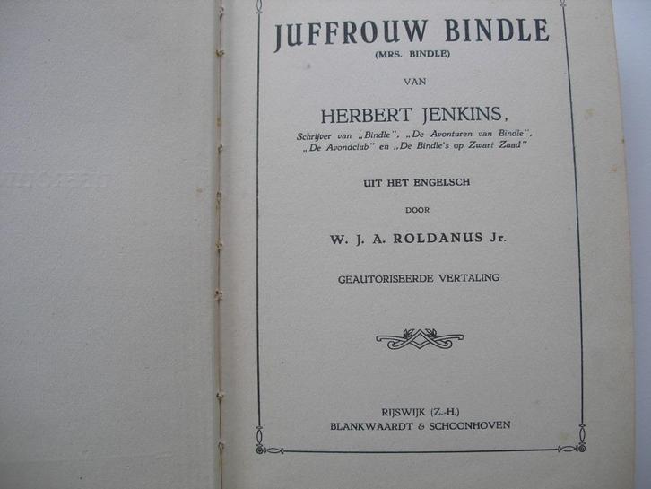 Juffrouw Bindle + De Bindle's op zwart zaad- Herbert Jenkins, Boeken, Romans, Gelezen, Europa overig, Ophalen of Verzenden