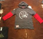 NAF NAF longsleeve capuchon skateboard grijs rood katoen, Kinderen en Baby's, Jongen of Meisje, Ophalen of Verzenden, Zo goed als nieuw