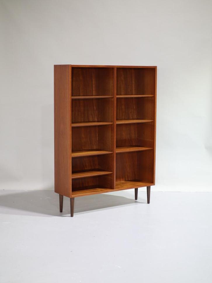 Boekenkast Hundevad teakhout Deens vintage, Huis en Inrichting, Kasten | Boekenkasten, Zo goed als nieuw, 100 tot 150 cm, 100 tot 150 cm