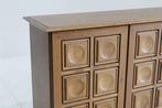 Vintage Brutalist Dressoir  1970s, Ophalen, Eikenhout, Zo goed als nieuw, 200 cm of meer