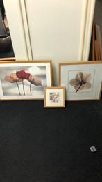 3 IKEA lijsten met print., Ophalen of Verzenden, Zo goed als nieuw, Hout, 50 tot 75 cm