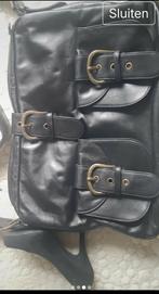 Tas, zwart, leer, Motoren, Accessoires | Koffers en Tassen, Ophalen of Verzenden, Zo goed als nieuw
