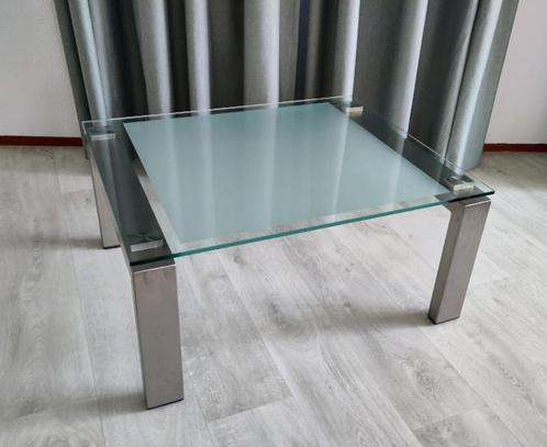 🔴 Glazen Design SalonTafel 🔴, Huis en Inrichting, Tafels | Salontafels, Zo goed als nieuw, Minder dan 50 cm, 50 tot 100 cm, 50 tot 100 cm