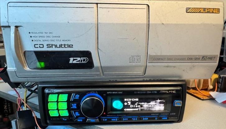 Alpine CDA-117Ri Autoradio CD Wisselaar Set, Auto diversen, Autoradio's, Zo goed als nieuw, Verzenden