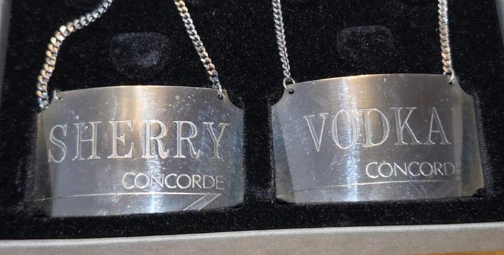 Vliegtuig Concorde zilveren drankLabels ZELDZAAM EN SPECIAAL, Antiek en Kunst, Antiek | Goud en Zilver, Zilver, Verzenden