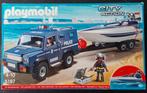 Playmobil City Action Politieboot met Auto, Ophalen of Verzenden, Zo goed als nieuw, Complete set