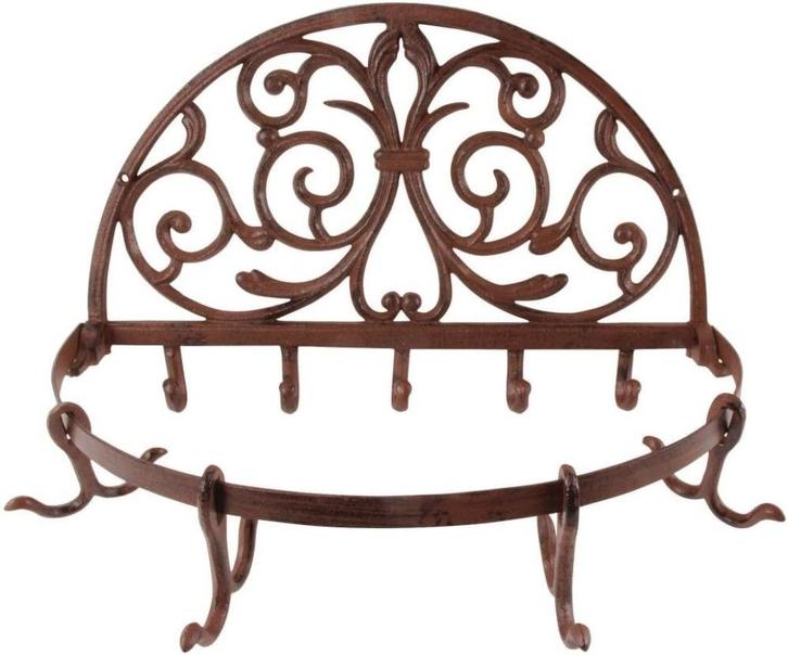 Wandrek gietijzern bruin Esschert Design, Huis en Inrichting, Woonaccessoires | Wandplanken en Boekenplanken, Nieuw, Verzenden