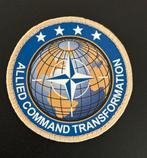 NATO allied command transformation patch (velcro), Verzamelen, Ophalen of Verzenden, Marine, Nederland, Embleem of Badge